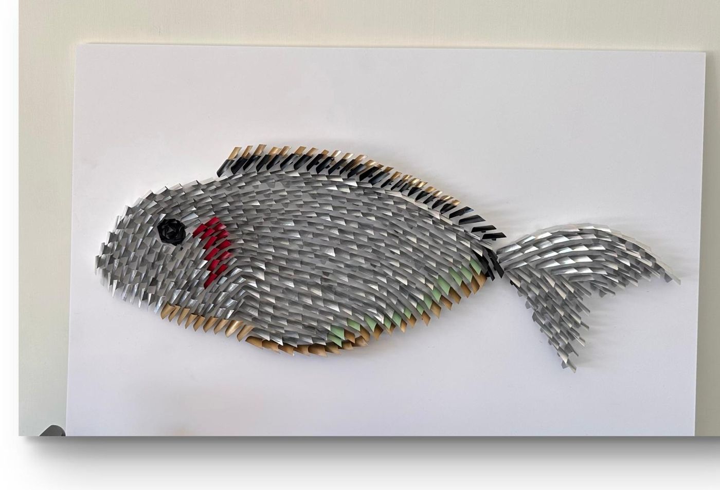 Fish: pesce d’argento su fondo bianco